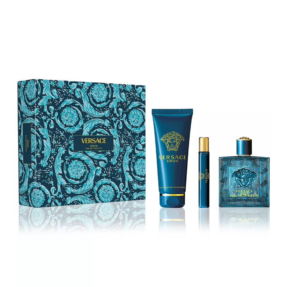 Eros EDT set de 3 piezas